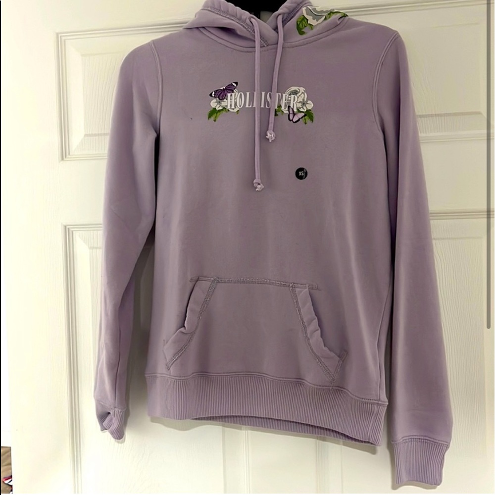 Holister Purple Flower Hoodie